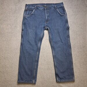 KEY Carpenter Mens Jeans Fleece Lined 38x30 (actual 40x28) Workwear Cold Weather